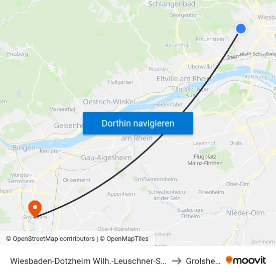 Wiesbaden-Dotzheim Wilh.-Leuschner-Straße to Grolsheim map