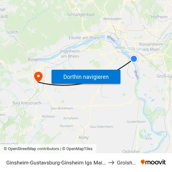 Ginsheim-Gustavsburg-Ginsheim Igs Mainspitze to Grolsheim map
