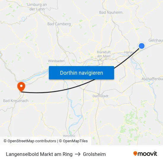 Langenselbold Markt am Ring to Grolsheim map