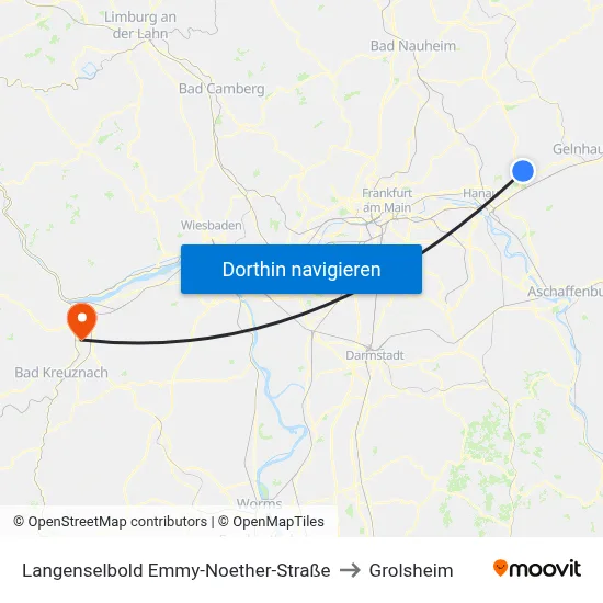 Langenselbold Emmy-Noether-Straße to Grolsheim map