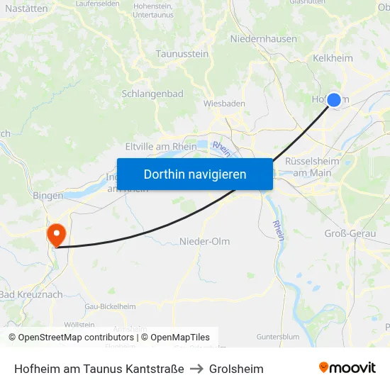 Hofheim am Taunus Kantstraße to Grolsheim map