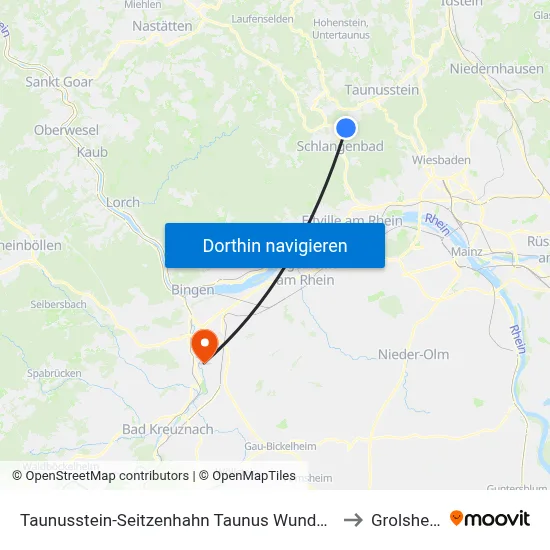Taunusstein-Seitzenhahn Taunus Wunderland to Grolsheim map