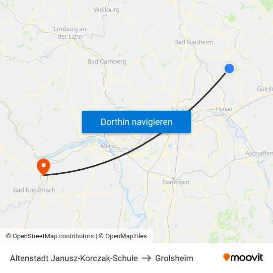 Altenstadt Janusz-Korczak-Schule to Grolsheim map