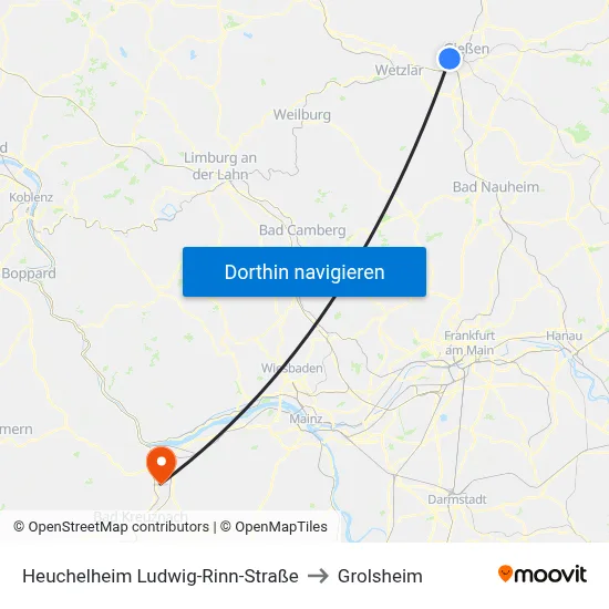 Heuchelheim Ludwig-Rinn-Straße to Grolsheim map