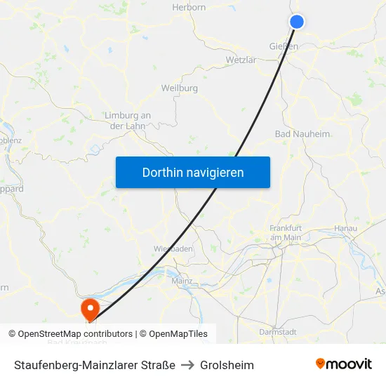 Staufenberg-Mainzlarer Straße to Grolsheim map