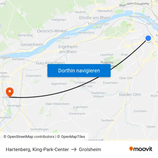 Hartenberg, King-Park-Center to Grolsheim map