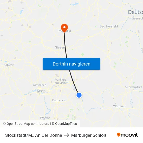 Stockstadt/M., An Der Dohne to Marburger Schloß map