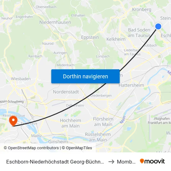 Eschborn-Niederhöchstadt Georg-Büchner-Straße to Mombach map