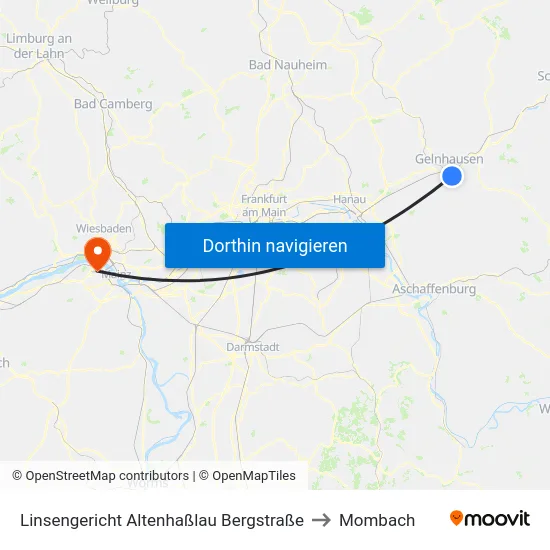 Linsengericht Altenhaßlau Bergstraße to Mombach map