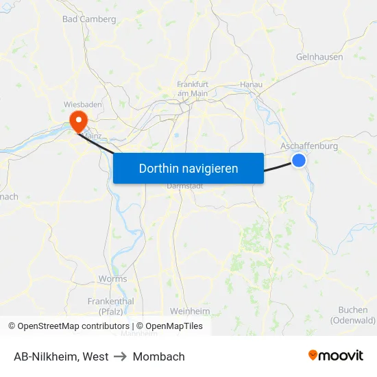 AB-Nilkheim, West to Mombach map