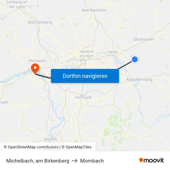 Michelbach, am Birkenberg to Mombach map