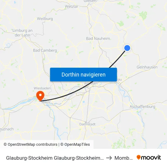 Glauburg-Stockheim Glauburg-Stockheim Bahnhof to Mombach map