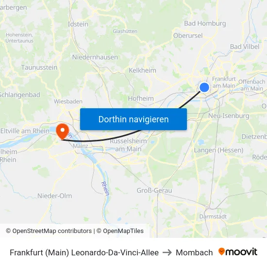 Frankfurt (Main) Leonardo-Da-Vinci-Allee to Mombach map