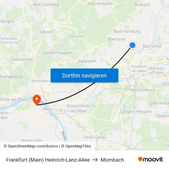 Frankfurt (Main) Heinrich-Lanz-Allee to Mombach map
