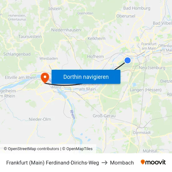 Frankfurt (Main) Ferdinand-Dirichs-Weg to Mombach map
