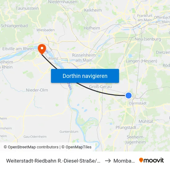 Weiterstadt-Riedbahn R.-Diesel-Straße/Btz to Mombach map