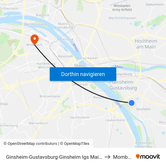 Ginsheim-Gustavsburg-Ginsheim Igs Mainspitze to Mombach map