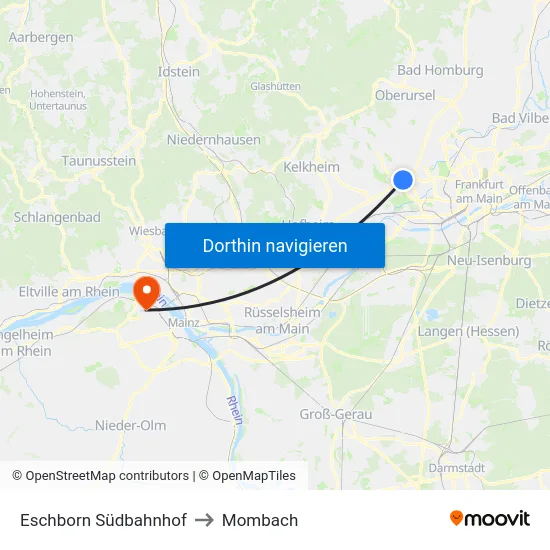 Eschborn Südbahnhof to Mombach map