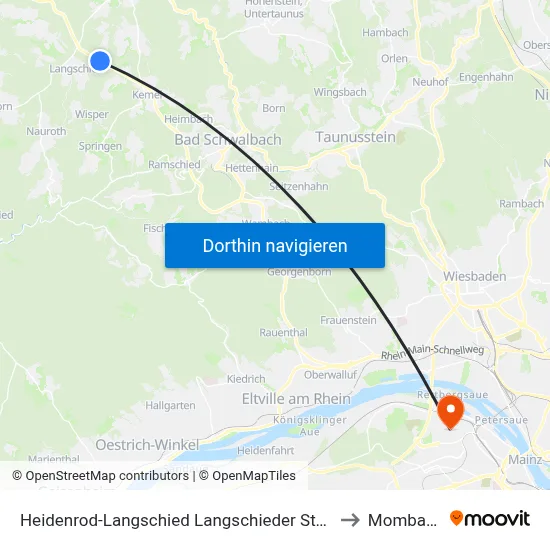 Heidenrod-Langschied Langschieder Stock to Mombach map