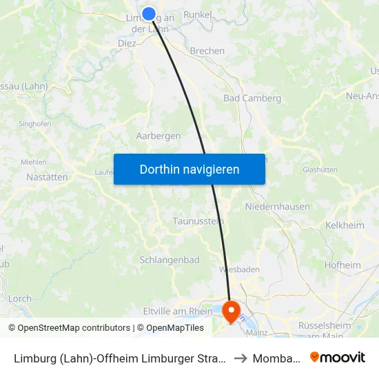 Limburg (Lahn)-Offheim Limburger Straße to Mombach map