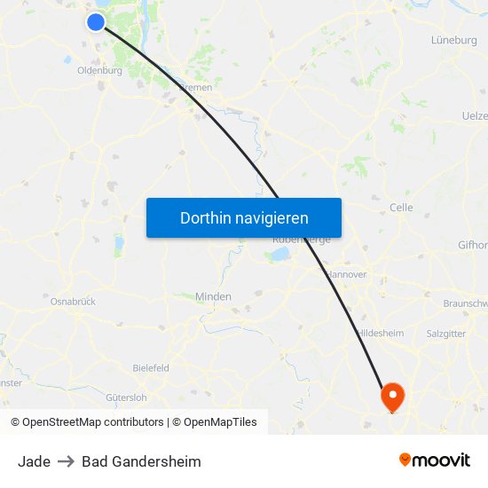 Jade to Bad Gandersheim map