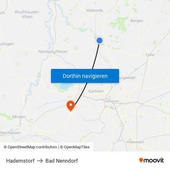 Hademstorf to Bad Nenndorf map