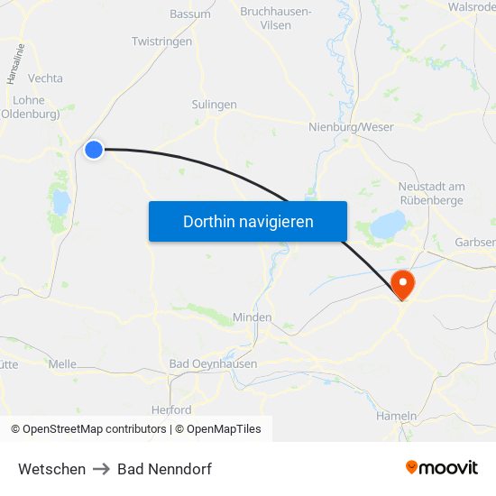 Wetschen to Bad Nenndorf map