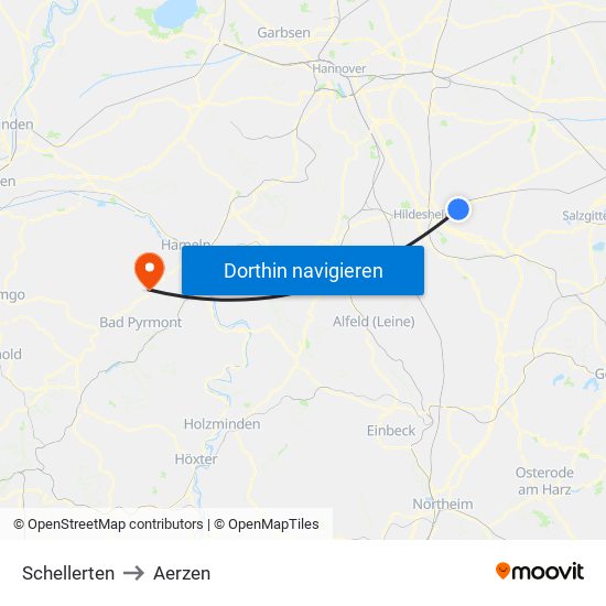 Schellerten to Aerzen map