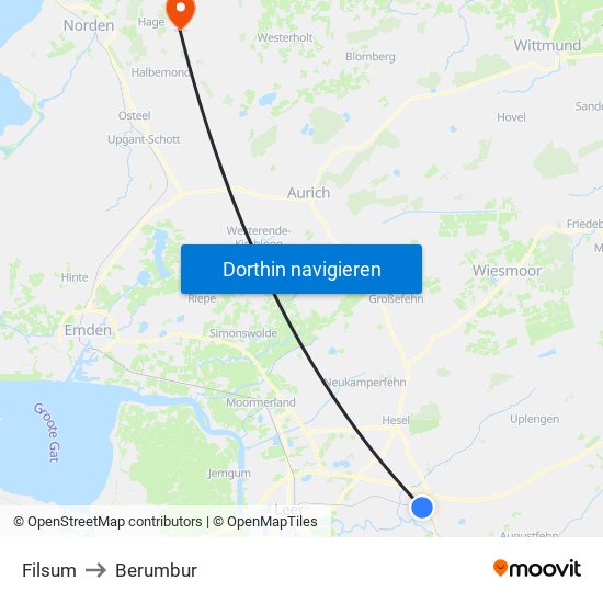 Filsum to Berumbur map