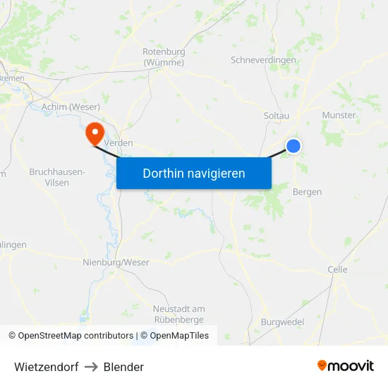 Wietzendorf to Blender map