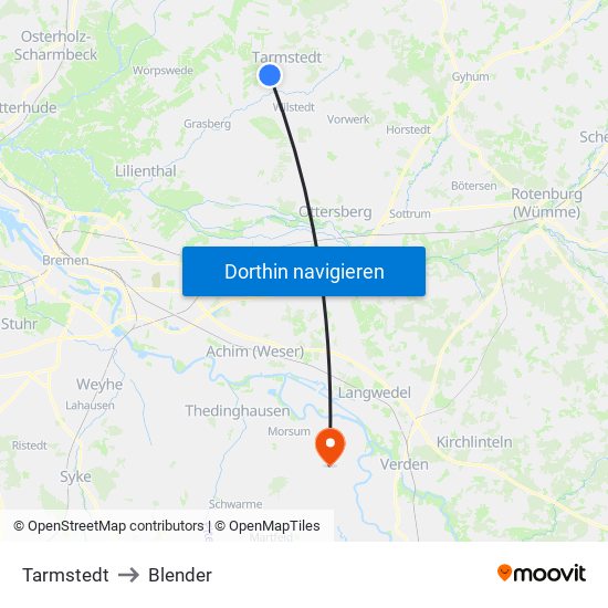 Tarmstedt to Blender map