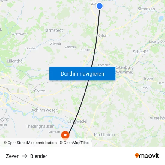 Zeven to Blender map