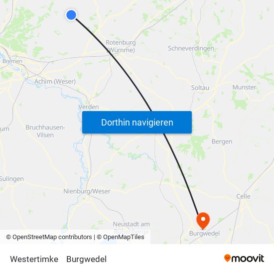 Westertimke to Burgwedel map