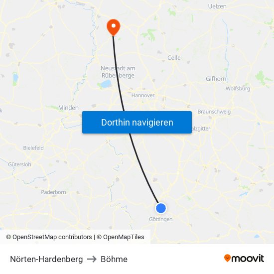 Nörten-Hardenberg to Böhme map