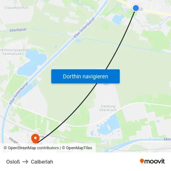 Osloß to Calberlah map
