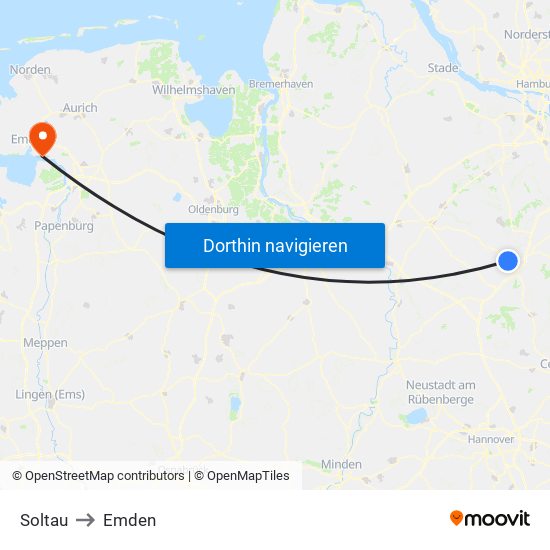 Soltau to Emden map