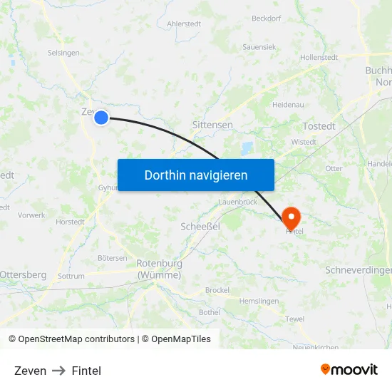 Zeven to Fintel map