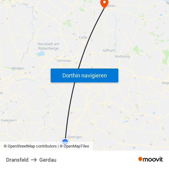 Dransfeld to Gerdau map