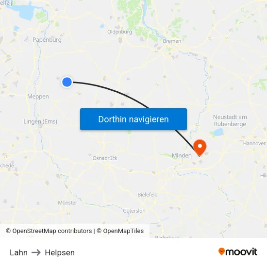 Lahn to Helpsen map