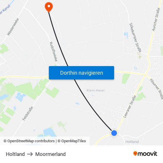 Holtland to Moormerland map