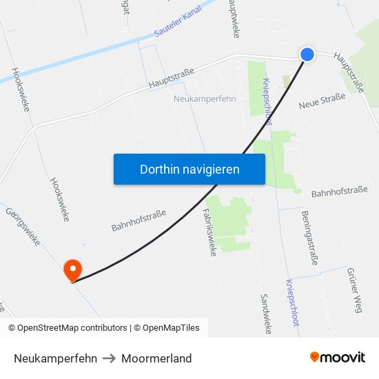 Neukamperfehn to Moormerland map