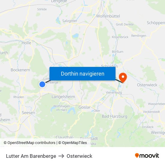 Lutter Am Barenberge to Osterwieck map