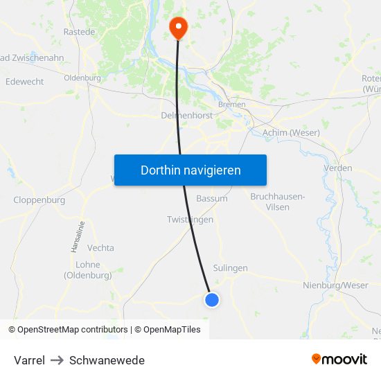 Varrel to Schwanewede map