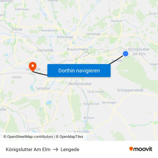 Königslutter Am Elm to Lengede map