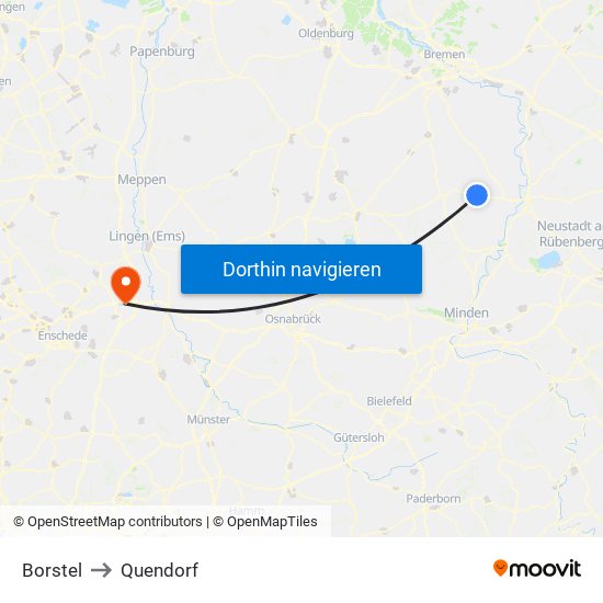 Borstel to Quendorf map