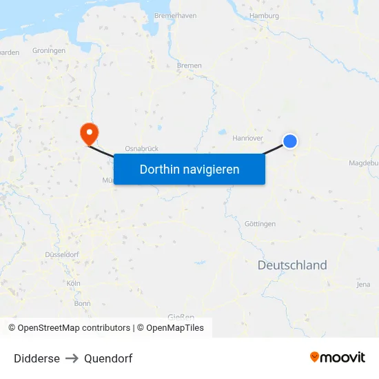 Didderse to Quendorf map