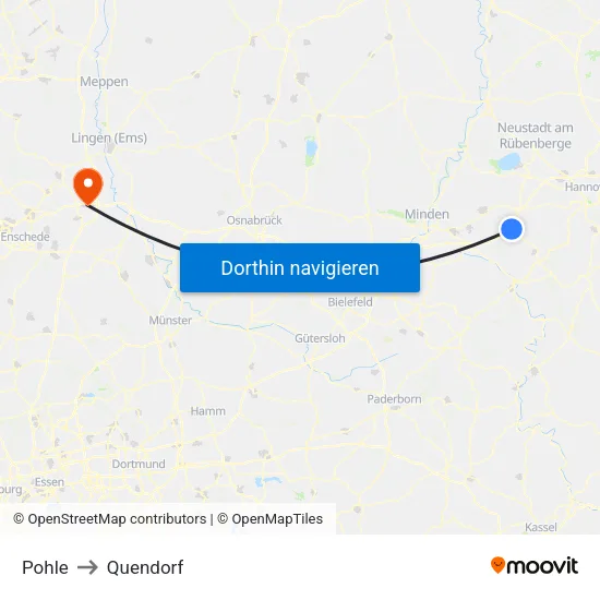 Pohle to Quendorf map