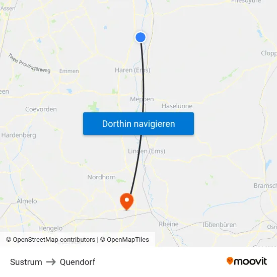 Sustrum to Quendorf map