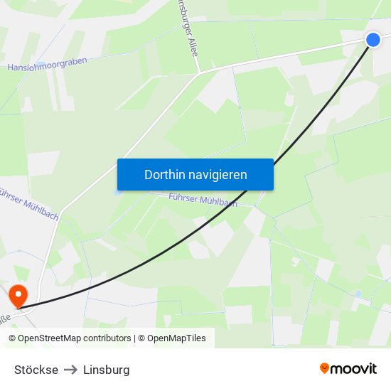 Stöckse to Linsburg map