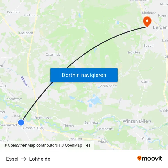 Essel to Lohheide map